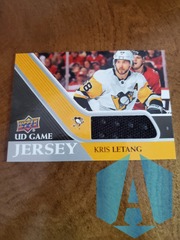 2020-21 UPPER DECK SERIES ONE KRIS LETANG MEMORABILIA UD GAME JERSEY #GJ-KL
